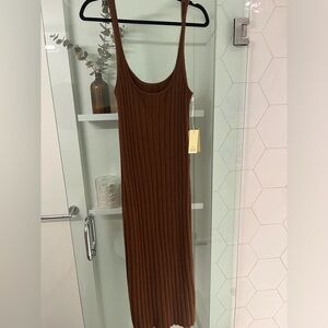 WILFRED FREE, Hush Knit Dress, Cognac, XL